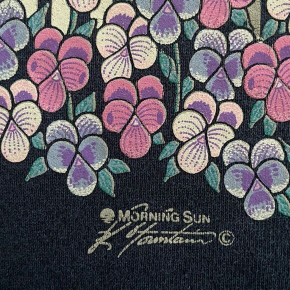 Vintage 80s 90s Cat Butterfly Layered Look Sweatshirt L - Picture 5 of 7